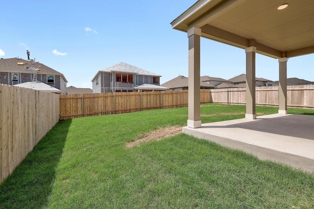 4935 Mozzafiato Ln, Round Rock, TX 78665 - fenced backyard with a patio area and a residential view