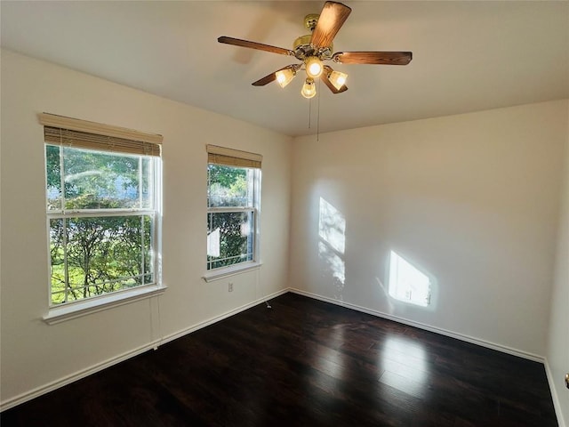 600 Mccarthur Dr, Leander, TX 78641 - empty room with dark wood-type flooring and ceiling fan