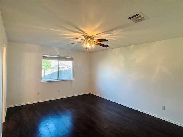 600 Mccarthur Dr, Leander, TX 78641 - spare room featuring dark wood-type flooring and ceiling fan