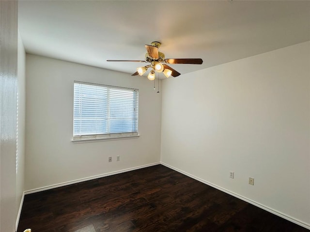 600 Mccarthur Dr, Leander, TX 78641 - empty room with ceiling fan and dark wood-style flooring