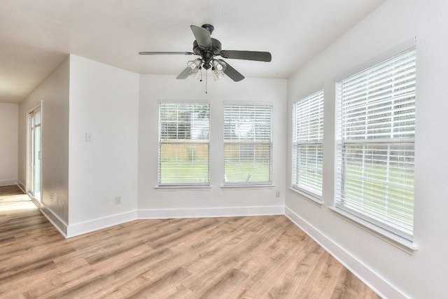 1401 Balsam Way, Round Rock, TX 78665 - empty room featuring light wood-type flooring and ceiling fan