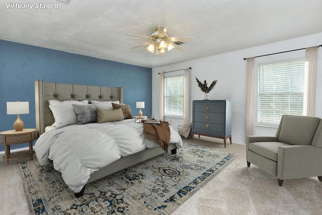 1401 Balsam Way, Round Rock, TX 78665 - carpeted bedroom with baseboards and ceiling fan