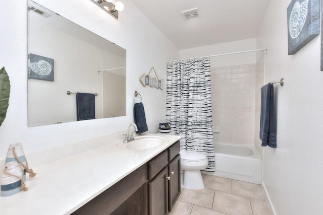 1401 Balsam Way, Round Rock, TX 78665 - bathroom featuring vanity, shower / bath combo with shower curtain, and tile patterned flooring