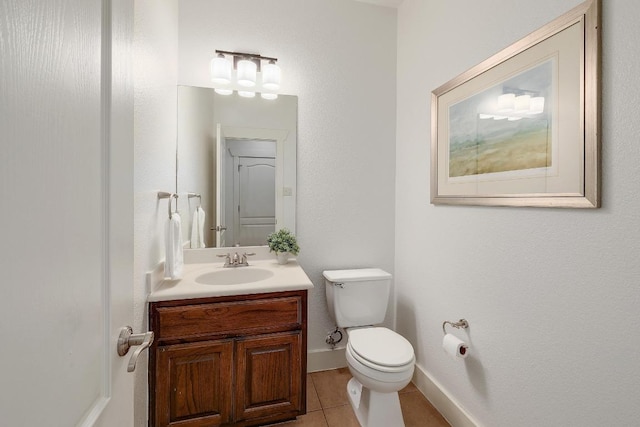 102 Rivulet Ln, Austin, TX 78738 - half bathroom with vanity and tile patterned floors