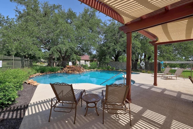 102 Rivulet Ln, Austin, TX 78738 - community pool featuring a fenced backyard, a patio, and a pergola