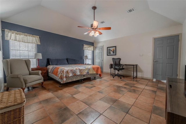 11811 Arabian Trl, Austin, TX 78759 - bedroom featuring lofted ceiling and ceiling fan