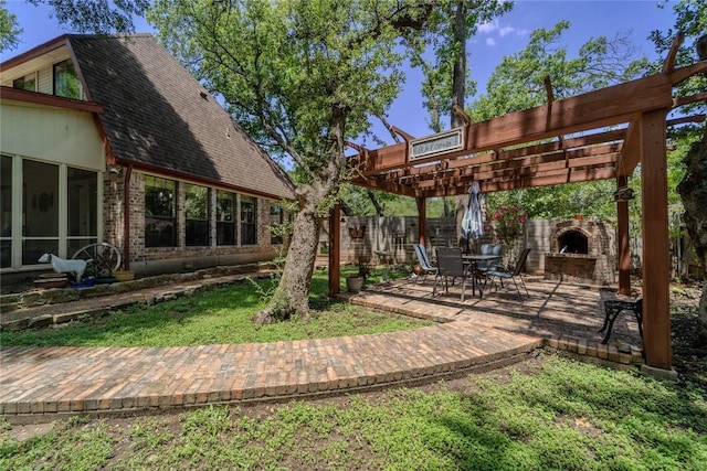 11811 Arabian Trl, Austin, TX 78759 - fenced backyard featuring a pergola and a patio