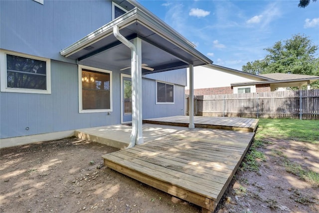 1608 Melibee Trl, Austin, TX 78748 - wooden terrace featuring a ceiling fan