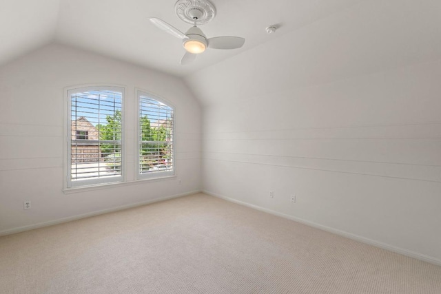 908 Lakewood Hills Ter, Austin, TX 78732 - bonus room featuring vaulted ceiling, light colored carpet, and ceiling fan