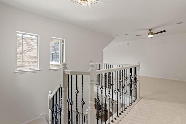 908 Lakewood Hills Ter, Austin, TX 78732 - hallway featuring an upstairs landing and carpet floors