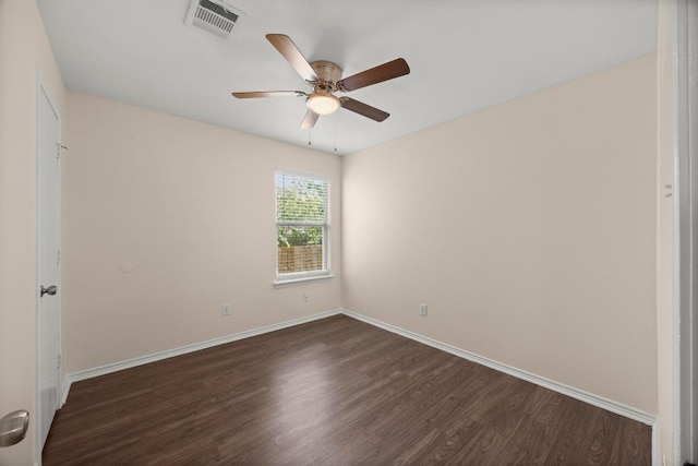 13620 Merseyside Dr, Pflugerville, TX 78660 - unfurnished room featuring dark wood finished floors and ceiling fan