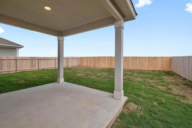 4852 Mozzafiato Ln, Round Rock, TX 78665 - fenced backyard featuring a patio area
