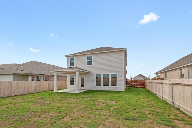4852 Mozzafiato Ln, Round Rock, TX 78665 - back of property with a fenced backyard and a patio