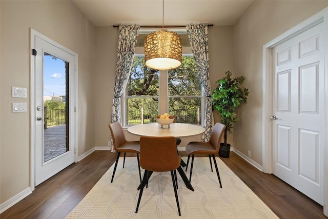 128 Big Sky Cv, Austin, TX 78737 - dining room featuring healthy amount of natural light and dark wood-type flooring