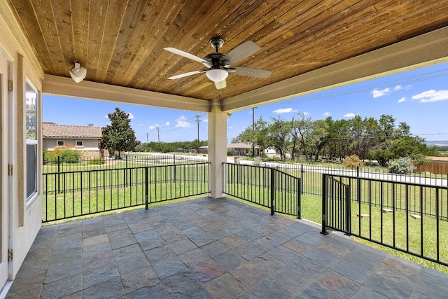 3608 Rockefeller Cv, Lago Vista, TX 78645 - view of patio / terrace with a ceiling fan
