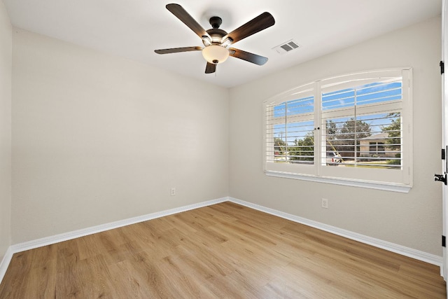 3608 Rockefeller Cv, Lago Vista, TX 78645 - empty room with light wood-type flooring and ceiling fan