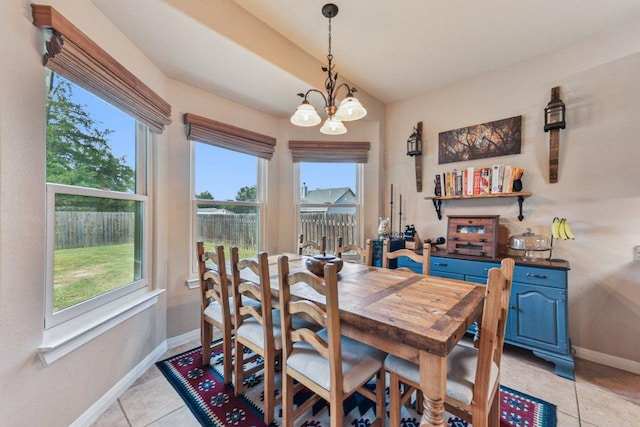 157 Old Firetower Rd, Bastrop, TX 78602 - dining area with a chandelier, healthy amount of natural light, and light tile patterned floors