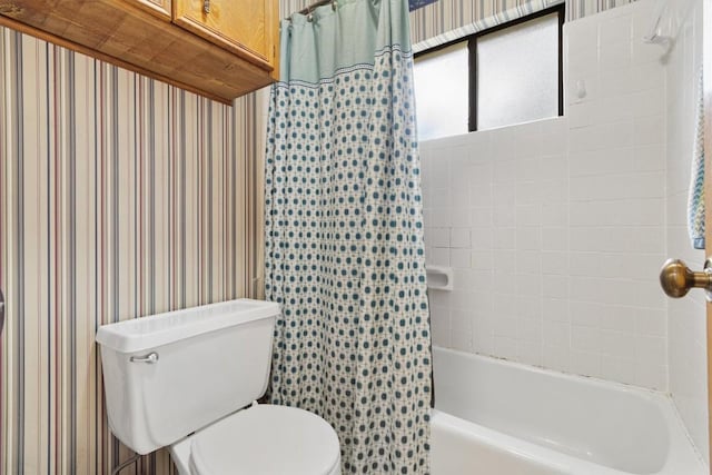 4001 Granada Dr, Georgetown, TX 78628 - full bath featuring wallpapered walls and shower / bath combo
