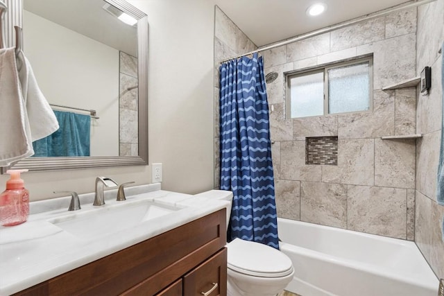4001 Granada Dr, Georgetown, TX 78628 - full bathroom with vanity and shower / bath combo with shower curtain