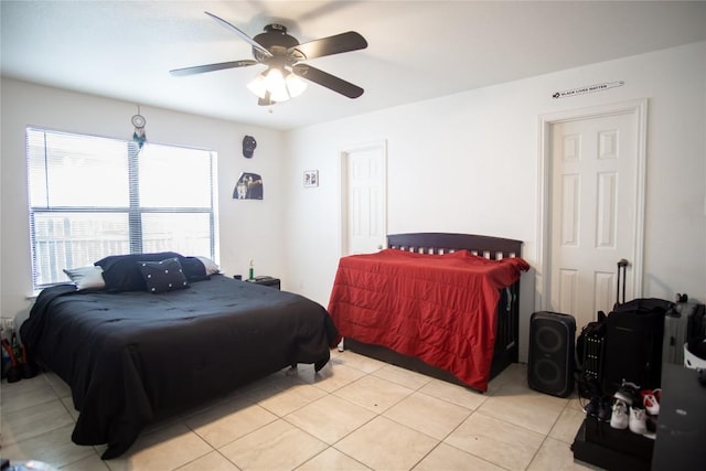 13604 Gilwell Dr, Del Valle, TX 78617 - bedroom featuring light tile patterned floors and a ceiling fan