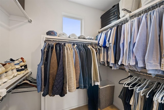 3100 Menchaca Rd Unit 24, Austin, TX 78704 - walk in closet with wood finished floors