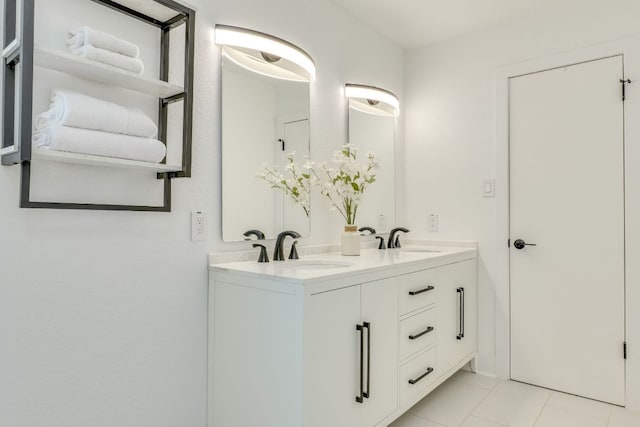 6904 Rusty Fig Dr, Austin, TX 78750 - bathroom with tile patterned flooring and double vanity