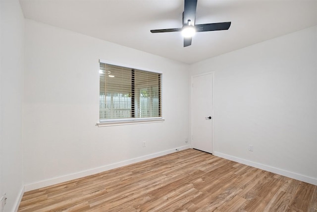 12307 Marogot Run, Austin, TX 78758 - spare room featuring light wood-style floors and ceiling fan