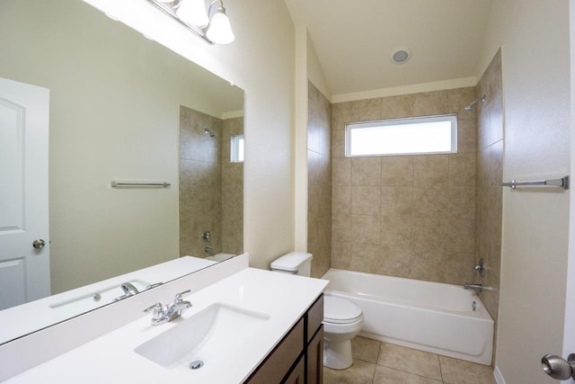 5865 Urbano Bnd, Round Rock, TX 78665 - full bath featuring vanity, shower / bathtub combination, and tile patterned floors