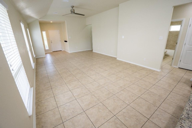 5865 Urbano Bnd, Round Rock, TX 78665 - empty room featuring ceiling fan and light tile patterned flooring