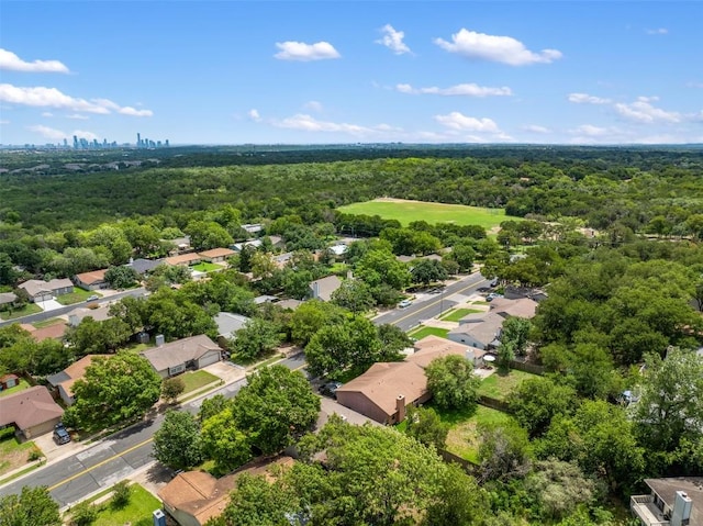 3207 Harpers Ferry Ln, Austin, TX 78745 - aerial perspective of suburban area with a heavily wooded area