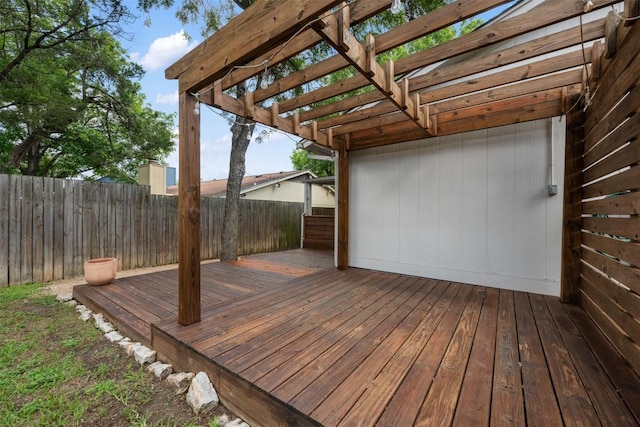 3207 Harpers Ferry Ln, Austin, TX 78745 - deck featuring a pergola and a fenced backyard