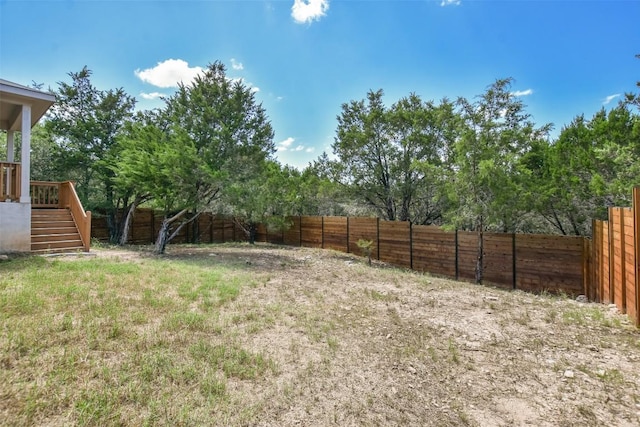 21510 Paine Ave, Lago Vista, TX 78645 - fenced backyard featuring stairway
