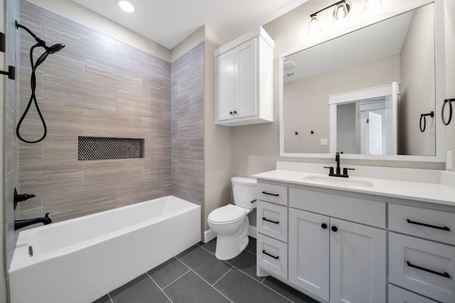 122 Buffalo Ridge Rd, Giddings, TX 78942 - full bath with vanity, tile patterned floors, and bathing tub / shower combination