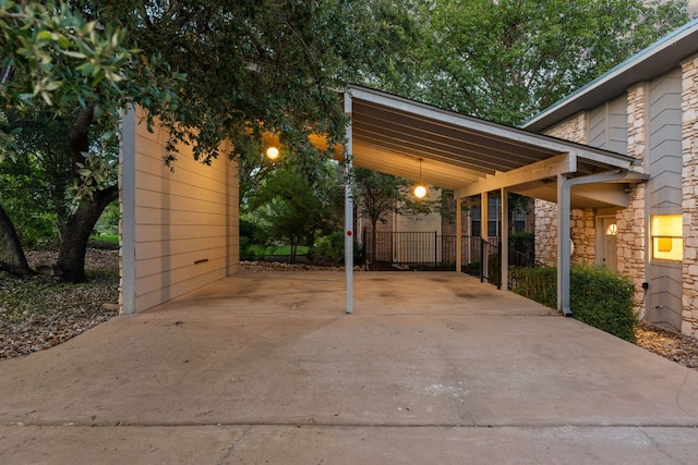 605 Flamingo Blvd, Lakeway, TX 78734 - view of patio / terrace featuring driveway and an attached carport
