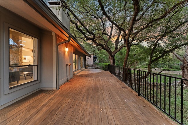 605 Flamingo Blvd, Lakeway, TX 78734 - wooden terrace with view of scattered trees