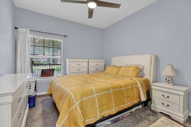 2320 Gracy Farms Ln Unit 918, Austin, TX 78758 - carpeted bedroom with baseboards and ceiling fan