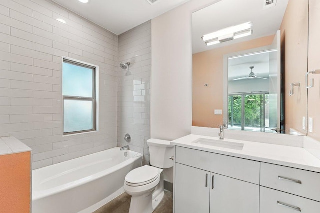 2004 Pennsylvania Ave Unit A, Austin, TX 78702 - full bath featuring vanity, bathtub / shower combination, and a ceiling fan