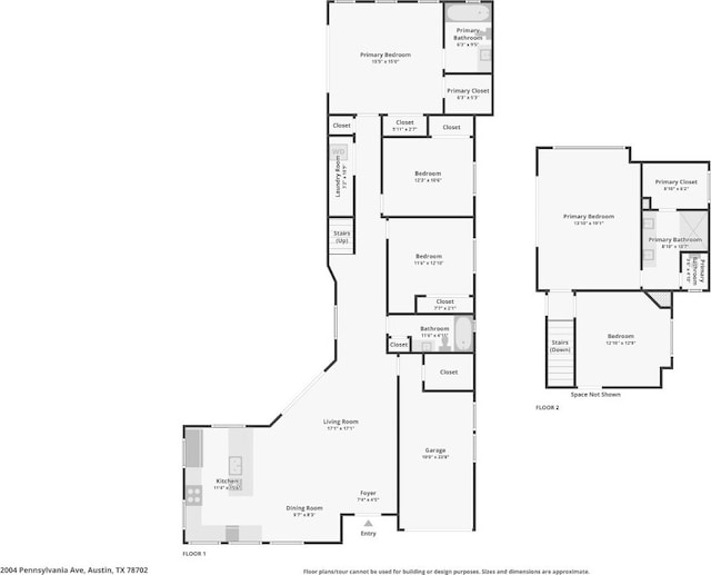 2004 Pennsylvania Ave Unit A, Austin, TX 78702 - view of floor plan / room layout