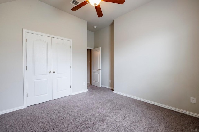 21016 Abigail Way, Pflugerville, TX 78660 - unfurnished bedroom with carpet, a closet, and a ceiling fan