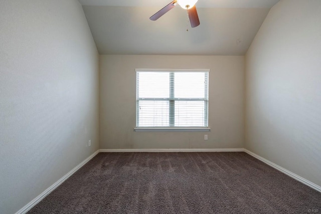 21016 Abigail Way, Pflugerville, TX 78660 - carpeted empty room with lofted ceiling and ceiling fan