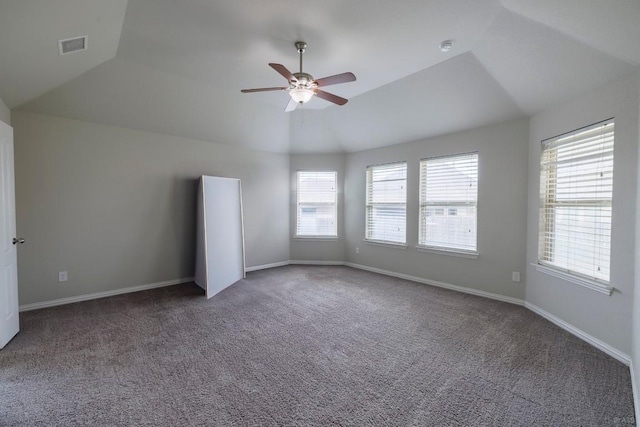 21016 Abigail Way, Pflugerville, TX 78660 - carpeted spare room featuring vaulted ceiling, ceiling fan, and a smoke detector