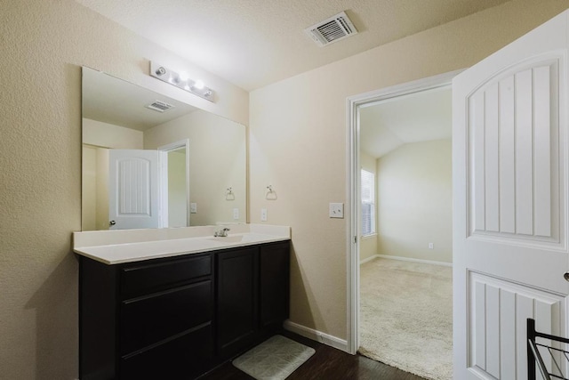 184 Voss St, Kyle, TX 78640 - bathroom featuring vanity and wood finished floors
