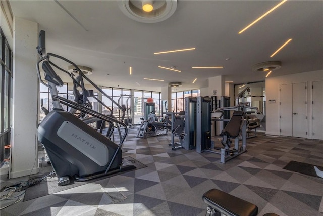 800 Embassy Dr Unit 137, Austin, TX 78702 - workout area with expansive windows