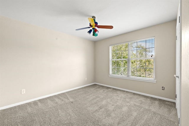 3416 Oxsheer Dr, Austin, TX 78732 - carpeted empty room with baseboards and ceiling fan