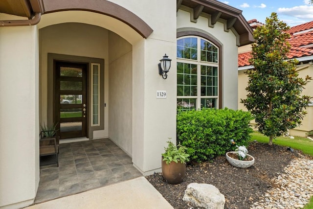 1329 Siena Sunset Rd, Leander, TX 78641 - entrance to property featuring stucco siding