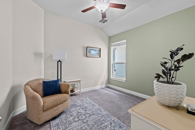 1329 Siena Sunset Rd, Leander, TX 78641 - living area featuring carpet and a ceiling fan