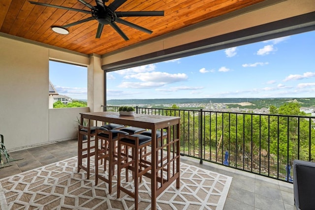 1329 Siena Sunset Rd, Leander, TX 78641 - balcony featuring a ceiling fan