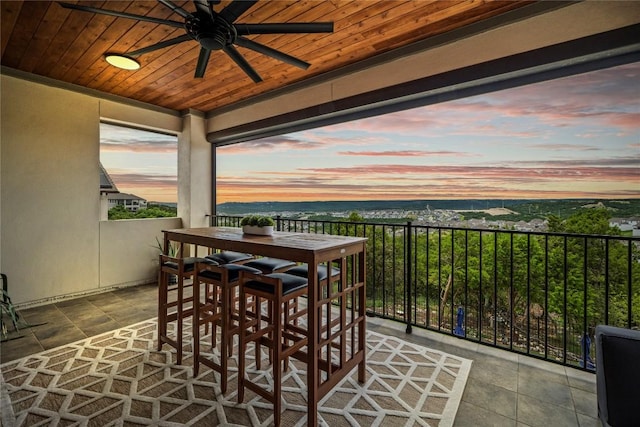 1329 Siena Sunset Rd, Leander, TX 78641 - balcony with ceiling fan
