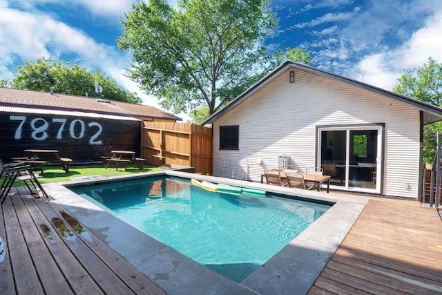 1914 E 8th St, Austin, TX 78702 - outdoor pool featuring a wooden deck
