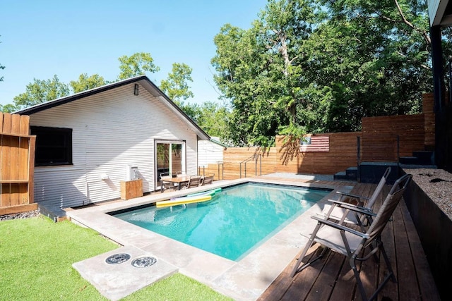 1914 E 8th St, Austin, TX 78702 - view of swimming pool with a fenced backyard and a patio